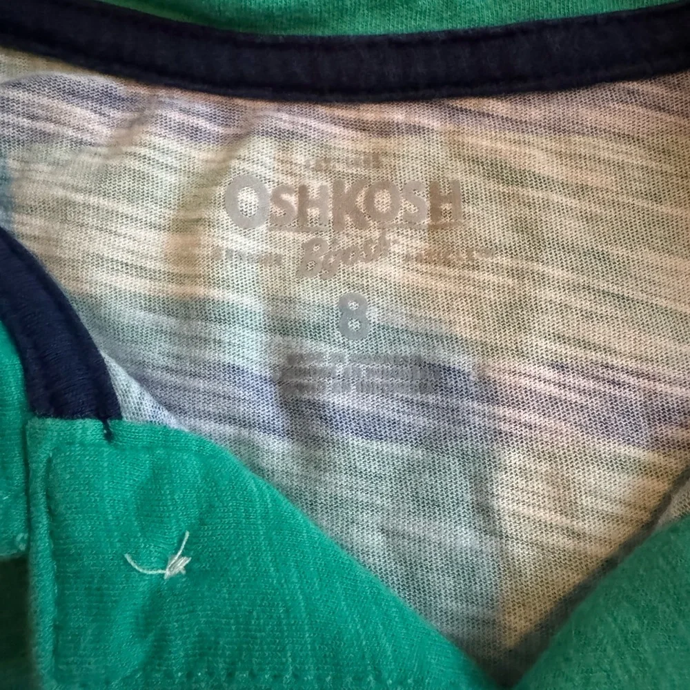 OshKosh B'gosh Green and Blue Striped Polo
